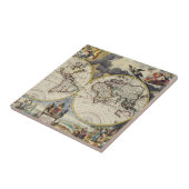 Carreau Antique vieille carte inspirée (4) (Côté)