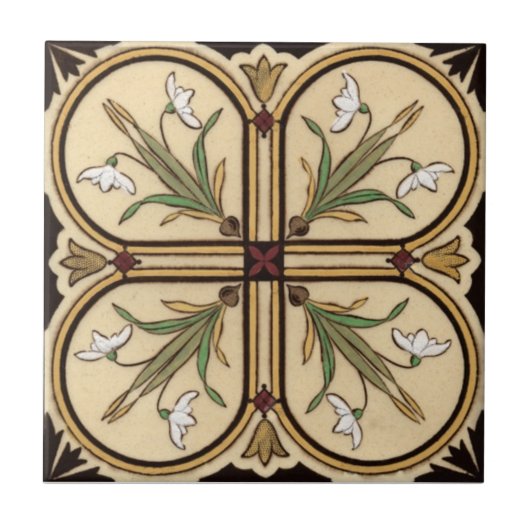 Carreau Antiquité Transferware de la reproduction VT0001 (Devant)