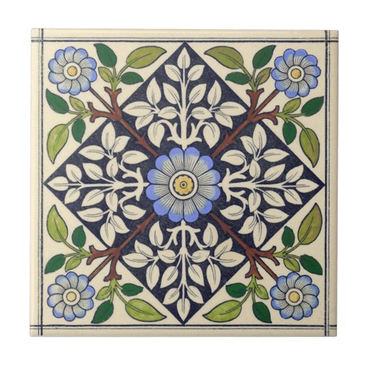 Carreau Antiquité Transferware de la reproduction VT0054 (Devant)