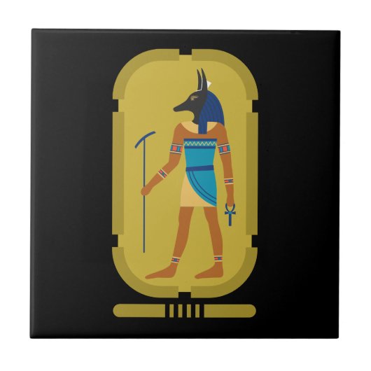 Carreau Anubis Égyptien Dieu De La Mummification Carrelage (Devant)