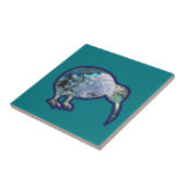 CARREAU AOTEAROA NOUVELLE ZÉLANDE PAUA SHELL KIWI OISEAU V (Côté)