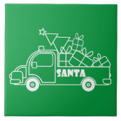 Carreau Aperçu camion de Noël Père Noël vue côté voiture (Devant)