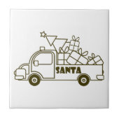 Carreau Aperçu camion de Noël Père Noël vue côté voiture (Devant)