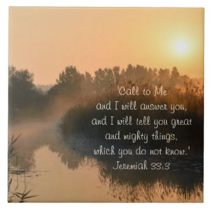 Carreau Appel à moi, Bible Verse Jérémie 33:3 Carrelage en