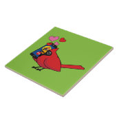 Carreau Appels d'accouplement Cardinal Bird Love (Côté)