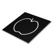 Carreau Apple noir et blanc (Côté)