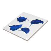 Carreau Apricot Arbre bleu royal foncé Feuilles (Côté)