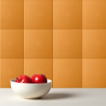 Carreau Apricot orange uni couleur solide<br><div class="desc">Design d'abricot orange uni couleur solide.</div>