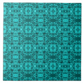 Carreau Aqua bleu vert eaux géométrique art abstrait (Devant)