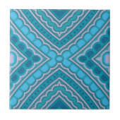 Carreau Aqua Blue Mint Turquoise Turquoise Ethnic Boho Mot (Devant)