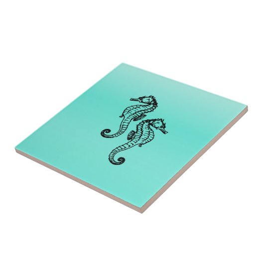 Carreau Aqua d'hippocampes (Côté)