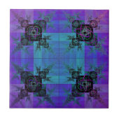 Carreau Aqua et Lilac Fractal Joy Carrelage décoratif (Devant)