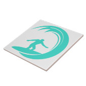 Carreau Aqua Turquoise ; Blue Green Surfing (Côté)