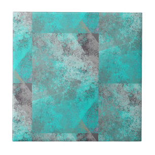 Carreau Aqua Turquoise et Gris Stone