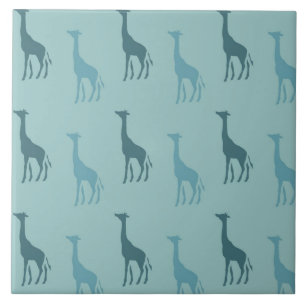Carreau Aqua Turquoise Giraffe Animal