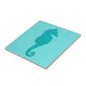 Carreau Aqua Turquoise Seahorse Mosaic numérique (Côté)
