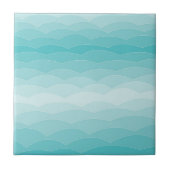Carreau Aqua Wave Gradient | Modern Ocean Pattern (Devant)