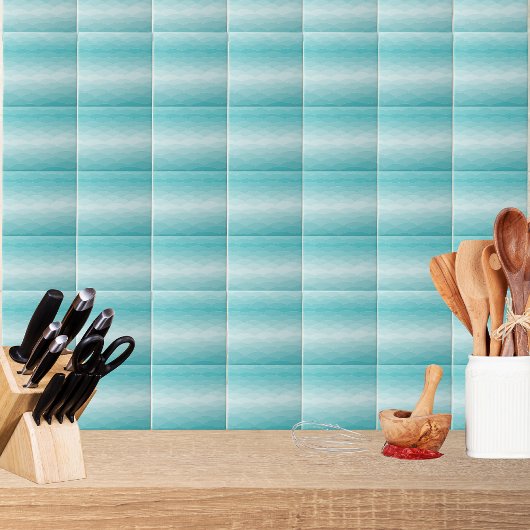 Carreau Aqua Wave Gradient | Modern Ocean Pattern