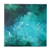 Carreau Aquamarine polygonale Abstrait (Devant)