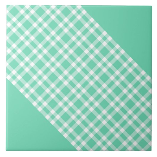 Carreau Aquamarine White Plaid Pattern (Devant)