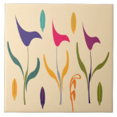 Carreau Aquarelle Abstraite lumineuse Art Calla Lily (Devant)