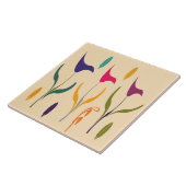 Carreau Aquarelle Abstraite lumineuse Art Calla Lily (Côté)