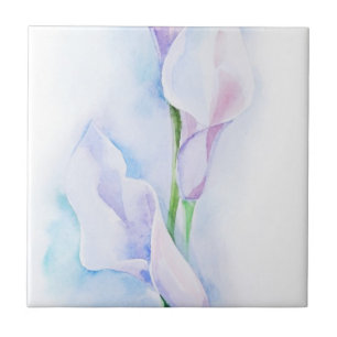 Carreau aquarelle avec 3 callas