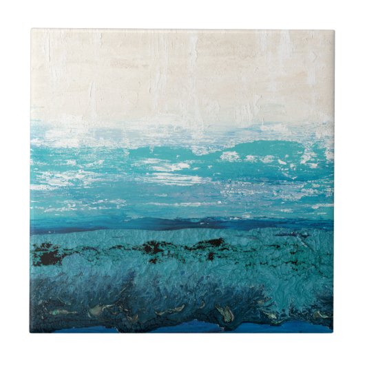 Carreau Aquarelle bleu saphir (Devant)