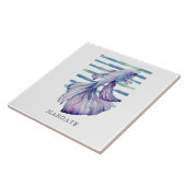 Carreau Aquarelle Bleu TROPICAL FISH Beach MARGATE (Côté)