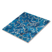 Carreau Aquarelle bleu vague texture (Côté)