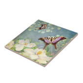 Carreau Aquarelle bleue du papillon bleu de Magnolia Vinta (Côté)