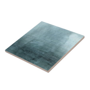 Carreau Aquarelle bleue moderne Vert Abstrait Minimal