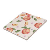 Carreau Aquarelle botanique Pêches et fleurs (Côté)