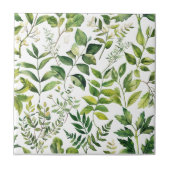 Carreau Aquarelle Botanique Vert feuilles (Devant)