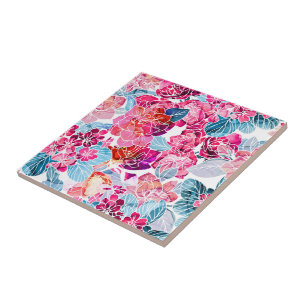 Carreau Aquarelle Carrelage en céramique Florale