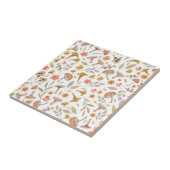 Carreau Aquarelle Champignons et fleurs (Côté)