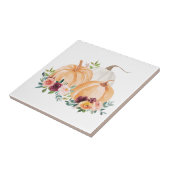 Carreau Aquarelle Chute Citrouille Fleurs Boho (Côté)