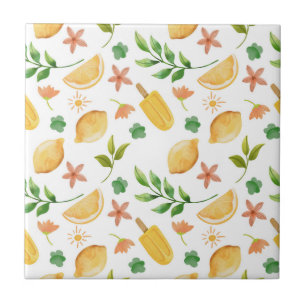 Carreau Aquarelle Citrons & Popsicles