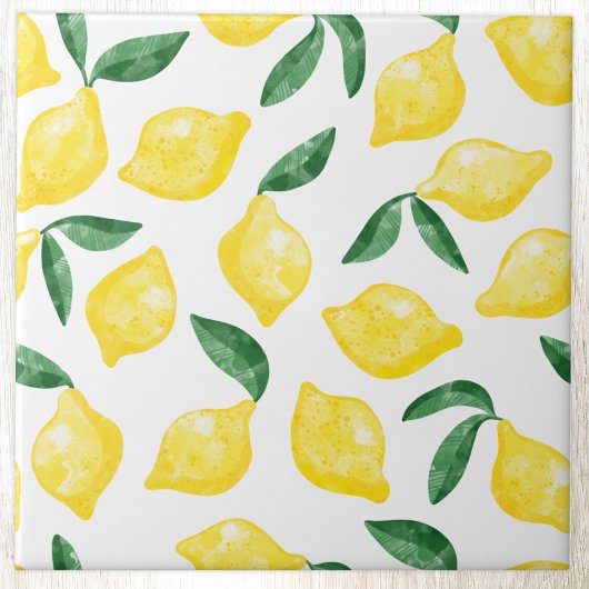 Carreau Aquarelle Citrus Citron Méditerranée