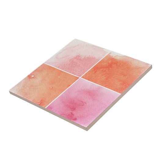 Carreau aquarelle colorée (Côté)