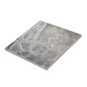 Carreau Aquarelle côtière Octopus Eau douce Neutre (Côté)