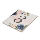 Carreau Aquarelle couleur rose marine Floral Numéro de la (Côté)