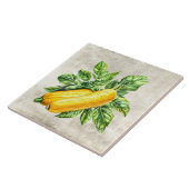 Carreau Aquarelle Courge Jaune Rustique Faux Texture (Côté)