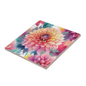 Carreau Aquarelle Dahlia été (Côté)