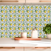 Carreau Aquarelle de citron sicilien méditerranéen