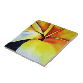 Carreau Aquarelle de fleur frangipani tropicale art abstra (Côté)