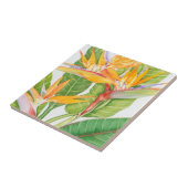 Carreau Aquarelle de fleurs exotiques (Côté)