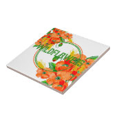 Carreau Aquarelle de fleurs sauvages (Côté)