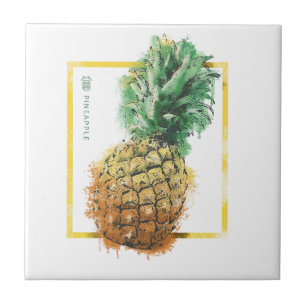 Carreau Aquarelle de fruit d'ananas