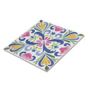 Carreau Aquarelle de jardin folklorique (Côté)